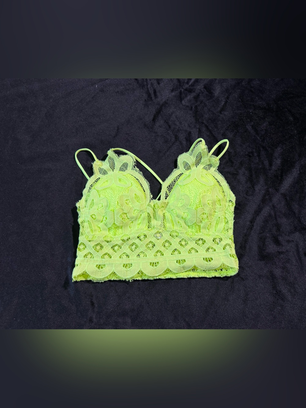 Lace Bralette in Neon Lime